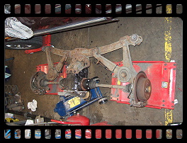 Entire rear axle assembly removed