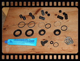 Brake caliper repair kits and ATE brake caliper grease