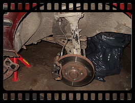New brake hoses mounted at the front
